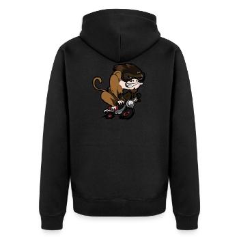 singe Rider - Veste à capuche bio Premium Unisexe - noir - Dos - Nico (187cm)