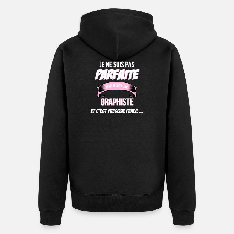Graphiste cadeau humour - Veste à capuche bio Premium Unisexe - noir