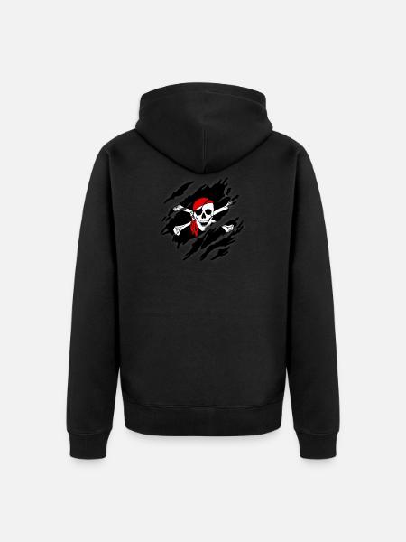 Pirate in me - Unisex Premium Organic Zip Hoodie - black