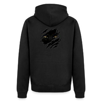 Beast in me - Unisex Premium Organic Zip Hoodie - black - Back - Nico (187cm)
