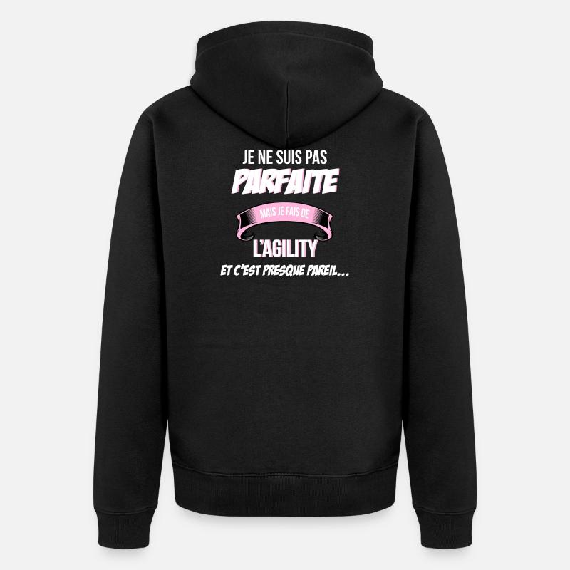 l agility cadeau humour - Veste à capuche bio Premium Unisexe - noir