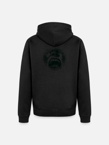 Der große Schrei - Unisex Premium Bio Zip Hoodie - Schwarz