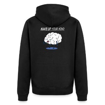 drôle drôle Maek up cadeau de Noël - Veste à capuche bio Premium Unisexe - noir - Dos - Nico (187cm)