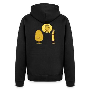 Croustilles cadeau régime anniversaire de Weihnach - Veste à capuche bio Premium Unisexe - noir - Dos - Nico (187cm)