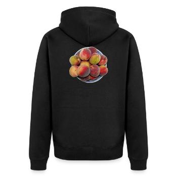 veggie Veggie pêche pêche fruits13 - Veste à capuche bio Premium Unisexe - noir - Dos - Nico (187cm)