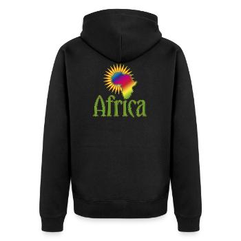 Afrique continent Wildnis Safari Roots Reggae Music - Veste à capuche bio Premium Unisexe - noir - Dos - Nico (187cm)