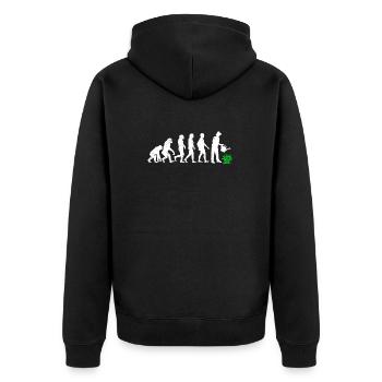 Gardener evolution development pour garden kanne - Unisex Premium Organic Zip Hoodie - black - Back - Nico (187cm)