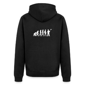 Maler Evolution anstreicher beruf geschenk job - Unisex Premium Bio Zip Hoodie - Schwarz - Hinten - Nico (187cm)