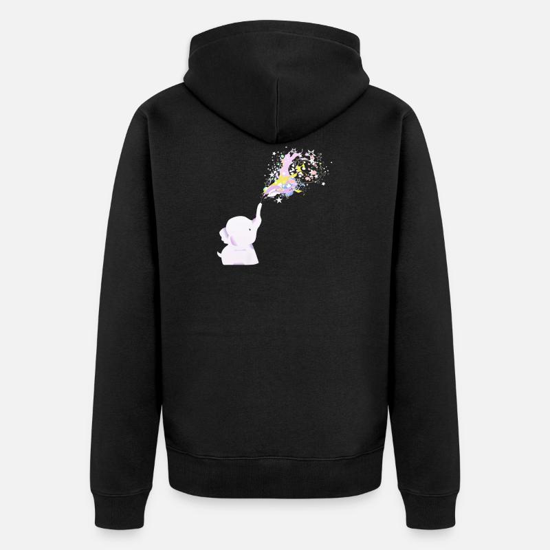 Bébé eléphant - Veste à capuche bio Premium Unisexe - noir