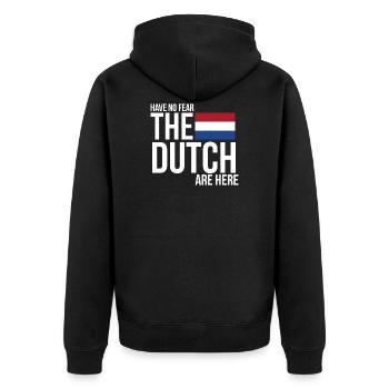N'ayez aucune peur, les Hollandais sont là - Veste à capuche bio Premium Unisexe - noir - Dos - Nico (187cm)