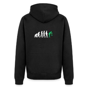 Biologist evolution gift profession biology micro - Unisex Premium Organic Zip Hoodie - black - Back - Nico (187cm)