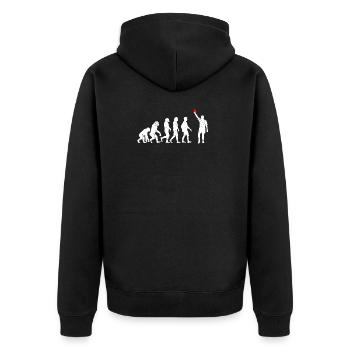 Referee evolution gift soccer card - Unisex Premium Organic Zip Hoodie - black - Back - Nico (187cm)