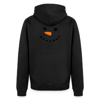 I am a snowman! - Unisex Premium Organic Zip Hoodie - black - Back - Nico (187cm)