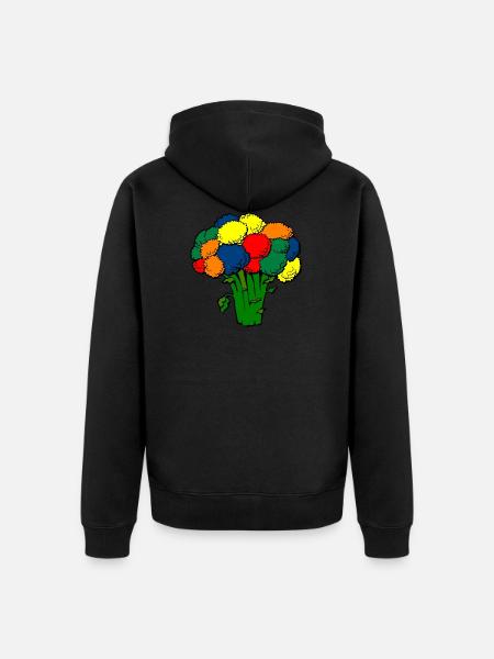 broccoli broccoli veggie gemuese vegetables13 - Unisex Premium Organic Zip Hoodie - black