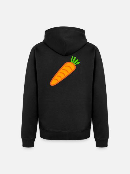 gulerødder gulerødder moehren ruebe veggie veggie vege - Premium økologisk unisex-hættejakke - sort