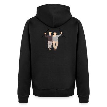 vieux amis - Veste à capuche bio Premium Unisexe - noir - Dos - Nico (187cm)