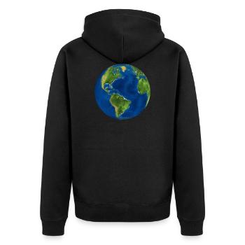 globe - Veste à capuche bio Premium Unisexe - noir - Dos - Nico (187cm)