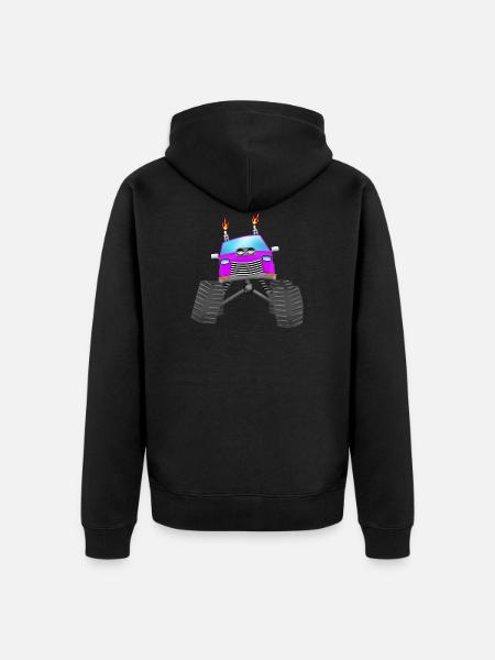 Monstertruck - Unisex Premium Bio Zip Hoodie - Schwarz