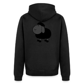 brebis galeuse - Veste à capuche bio Premium Unisexe - noir - Dos - Nico (187cm)