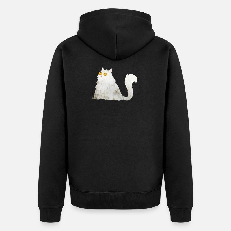 Chat patapouf - Veste à capuche bio Premium Unisexe - noir