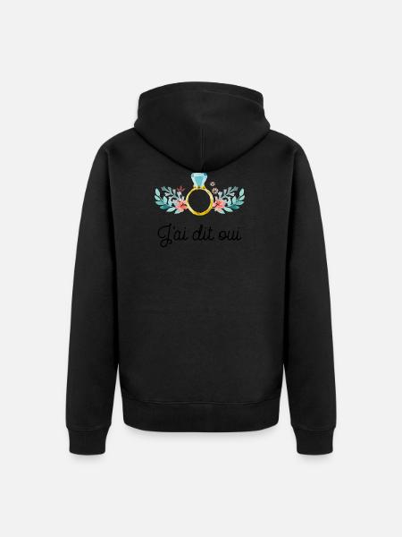 j ai dit oui evjf mariage - Veste à capuche bio Premium Unisexe - noir
