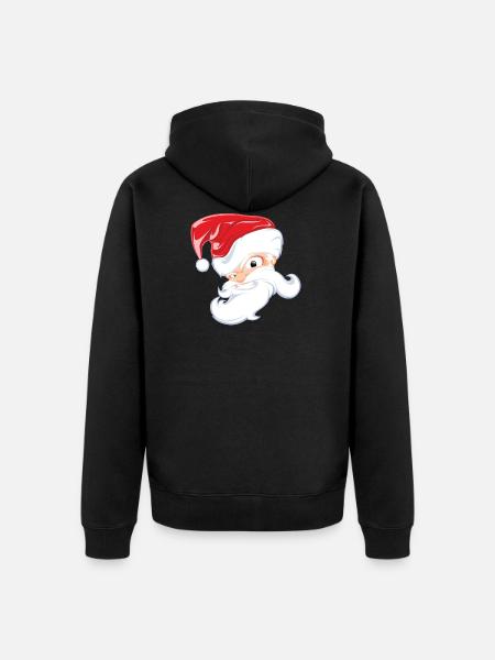 Babbo Natale Babbo Natale w - Felpa con cappuccio ecologica premium unisex - nero