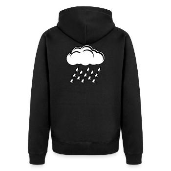 soleil arc-en-ciel nuages soleil météo cloud40 - Veste à capuche bio Premium Unisexe - noir - Dos - Nico (187cm)