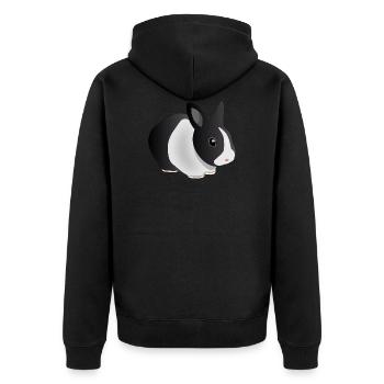 lièvre - Veste à capuche bio Premium Unisexe - noir - Dos - Nico (187cm)