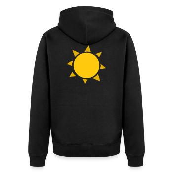 soleil arc-en-ciel nuages soleil météo cloud46 - Veste à capuche bio Premium Unisexe - noir - Dos - Nico (187cm)