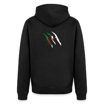 Cadeau griffe natif Algérie Wildland - Veste à capuche bio Premium Unisexe - noir - Dos - Nico (187cm)