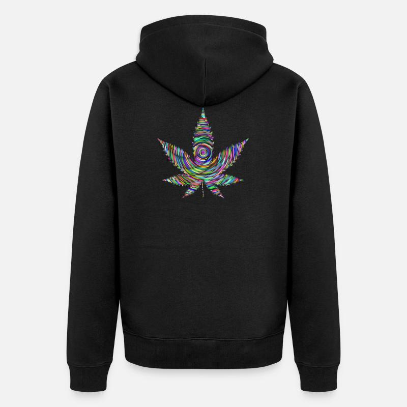 Herbe arc-en-ciel - Veste à capuche bio Premium Unisexe - noir