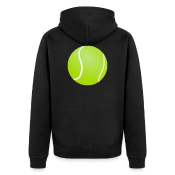 Balle de tennis - Veste à capuche bio Premium Unisexe - noir - Dos - Nico (187cm)