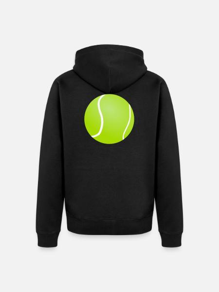 Tennis ball - Unisex Premium Organic Zip Hoodie - black
