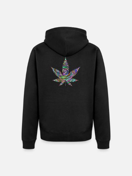Marijuana - Unisex Premium Bio Zip Hoodie - Schwarz