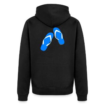été plage l'été plage vacances urlaub300 - Veste à capuche bio Premium Unisexe - noir - Dos - Nico (187cm)