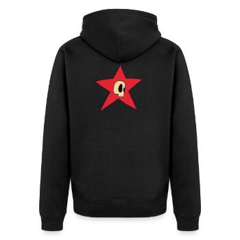crâne étoile de crâne cadeau redstar - Veste à capuche bio Premium Unisexe - noir - Dos - Nico (187cm)