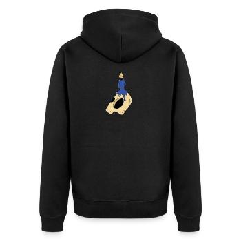 cadeau bougie bougie crâne crâne - Veste à capuche bio Premium Unisexe - noir - Dos - Nico (187cm)
