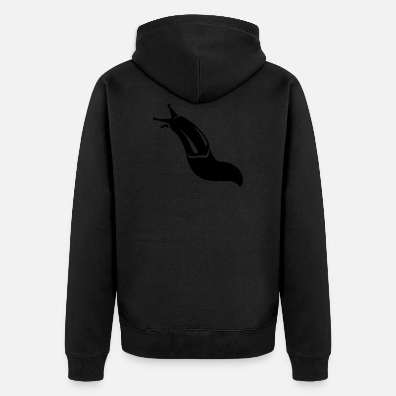 Nacktschnecke - Unisex Premium Bio Zip Hoodie - Schwarz