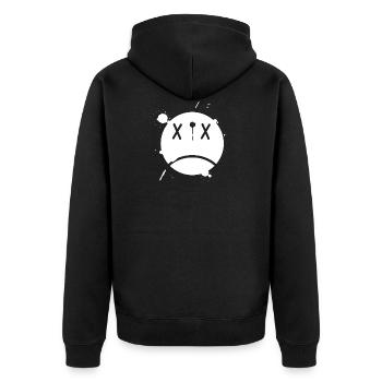 Smiley 01 - Veste à capuche bio Premium Unisexe - noir - Dos - Nico (187cm)