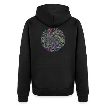 DNA - Unisex Premium Bio Zip Hoodie - Schwarz - Hinten - Nico (187cm)