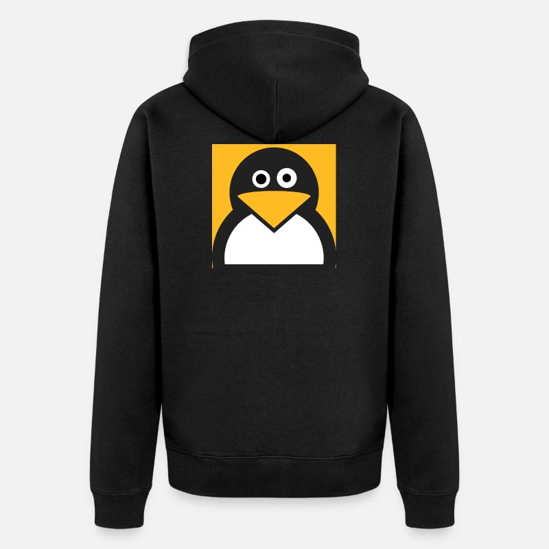 Linux Pingouin - Veste à capuche bio Premium Unisexe - noir