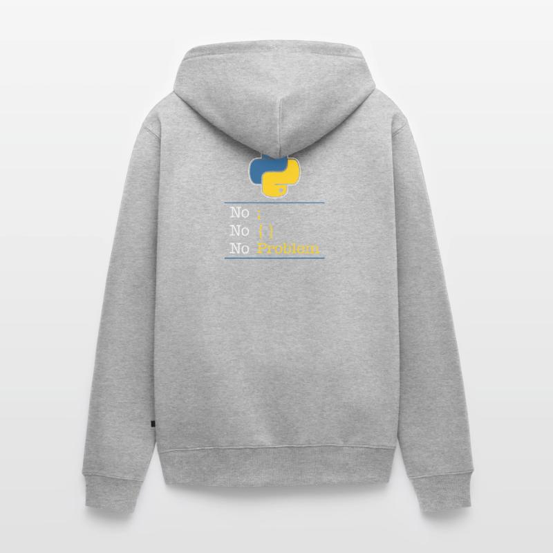 Python no problem Unisex Premium Bio Zip Hoodie