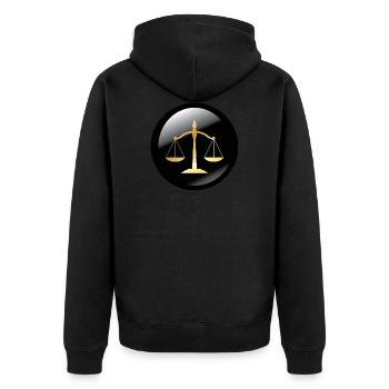 juge avocat avocat avocat juges droit justi - Veste à capuche bio Premium Unisexe - noir - Dos - Nico (187cm)