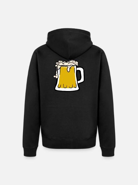 alcohol - Unisex Premium Bio Zip Hoodie - Schwarz