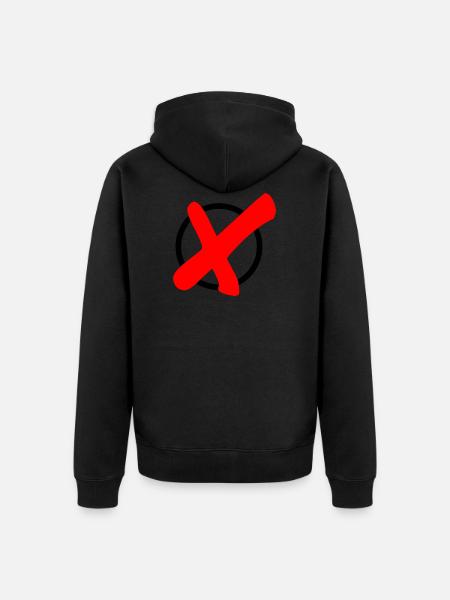 Cross election - Unisex Premium Organic Zip Hoodie - black