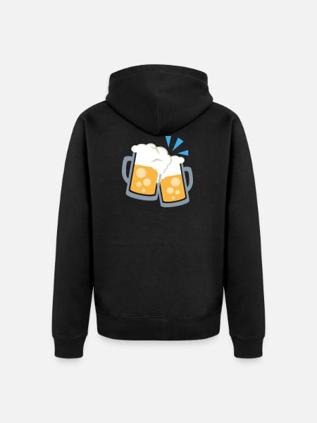 wiesn bier krüge - Unisex Premium Bio Zip Hoodie - Schwarz