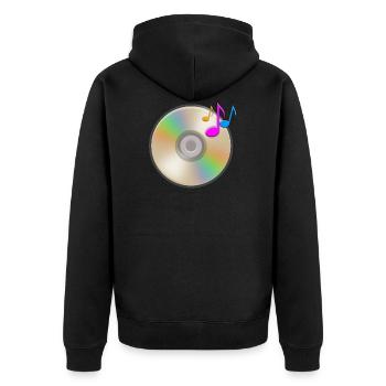 Musique CD musique en suspension - Veste à capuche bio Premium Unisexe - noir - Dos - Nico (187cm)