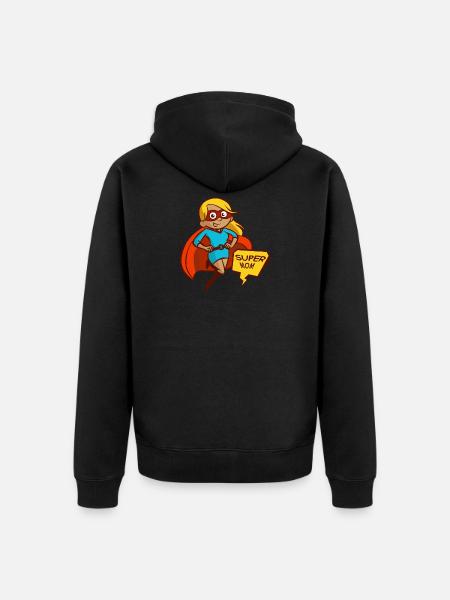 Supermama als Geschenk - Unisex Premium Bio Zip Hoodie - Schwarz