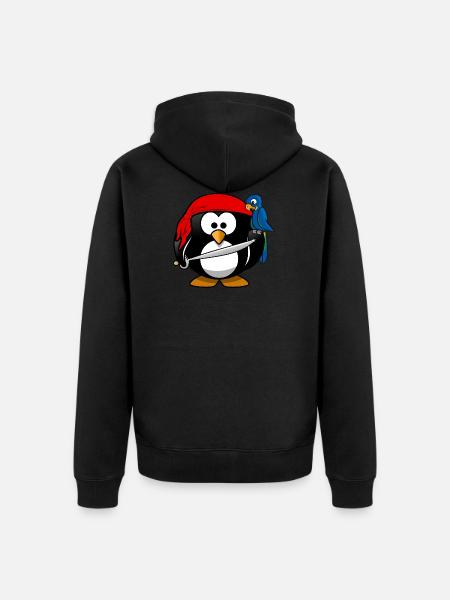Pirate Tux - Unisex Premium Organic Zip Hoodie - black