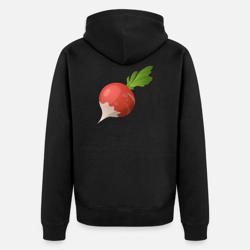 Des radis. Idée de cadeau - Veste à capuche bio Premium Unisexe - noir